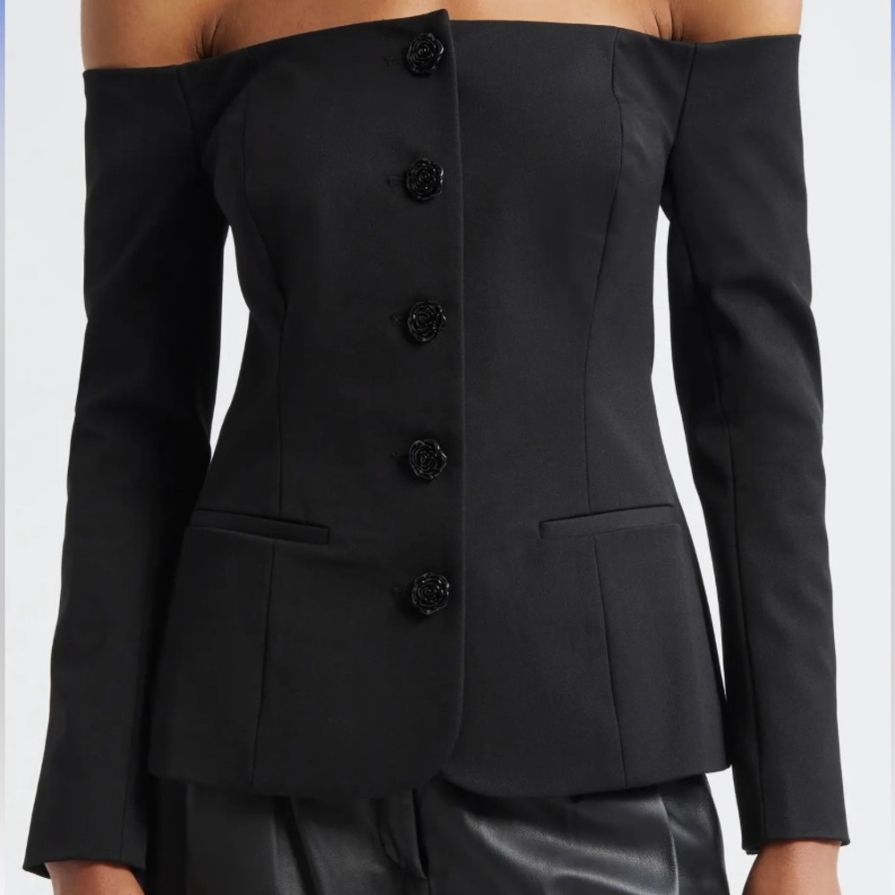 L'AGENCE Black Blazer Tailored Suit Jacket